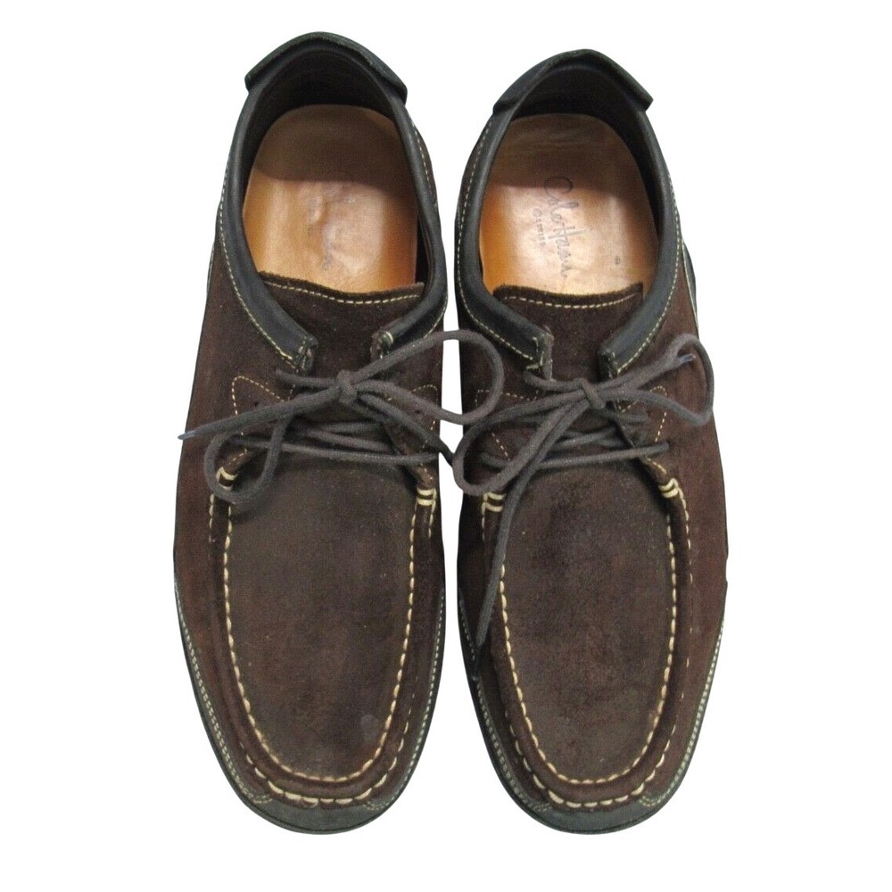 COLE HAAN X NlKE AIR C Series BROWN SUEDE Lace-Up MOC TOE CASUAL SHOES 10B